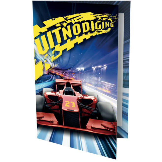 Uitnodigingen Race auto