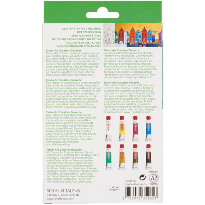 Gouache Talens Art Creation 8 kleuren