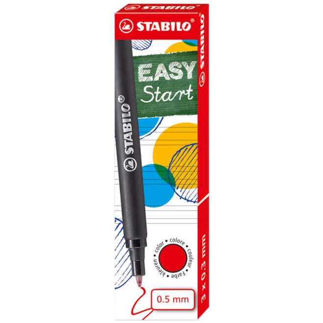 Rollerpenvulling STABILO Easyoriginal medium rood doosje à 3 stuks