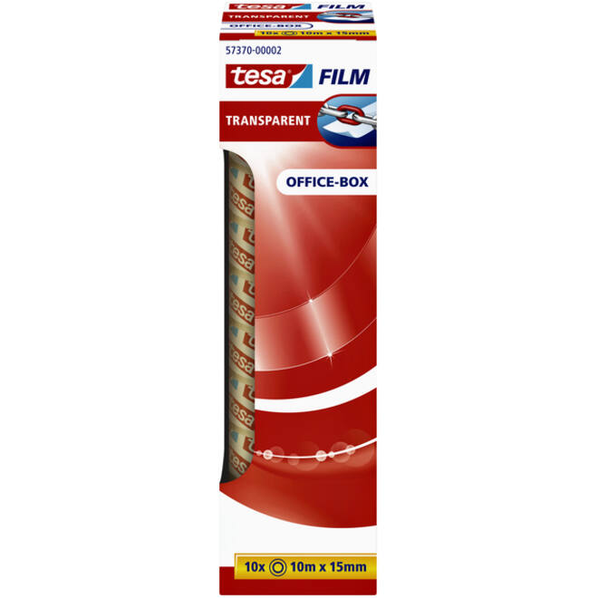Plakband tesafilm® 10mx15mm transparant 10 rollen,