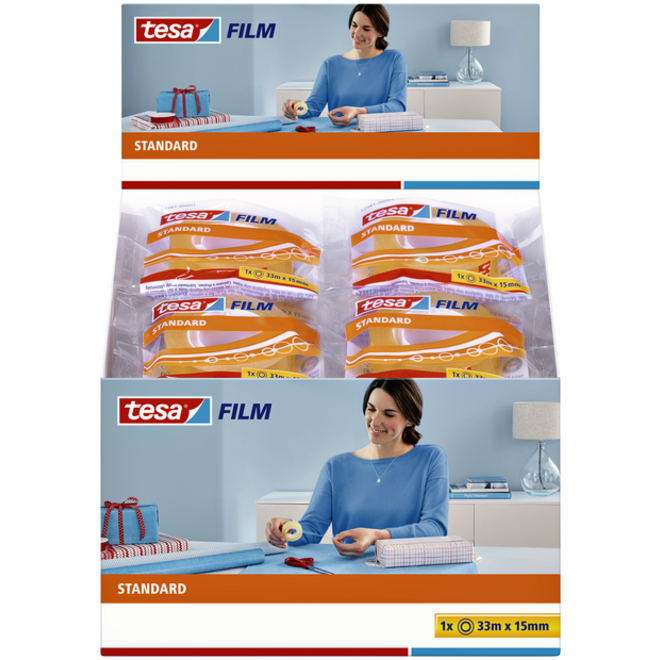 Plakband tesafilm® Standaard 33mx15mm transparant