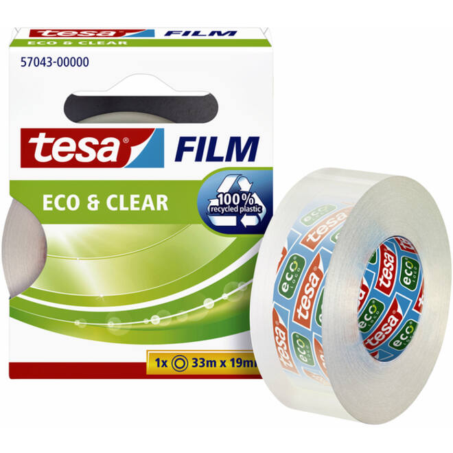 Plakband tesafilm® Eco & Clear 33mx19mm transparant