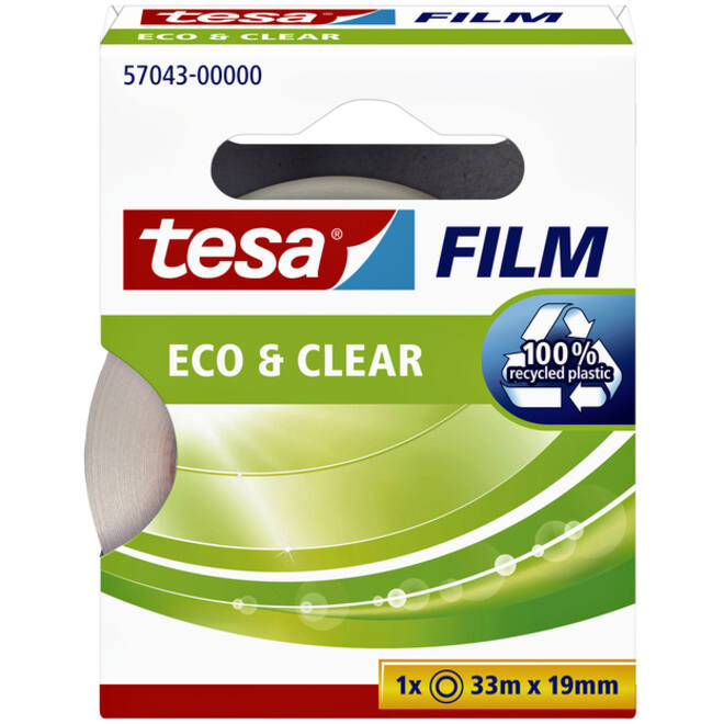 Plakband tesafilm® Eco & Clear 33mx19mm transparant