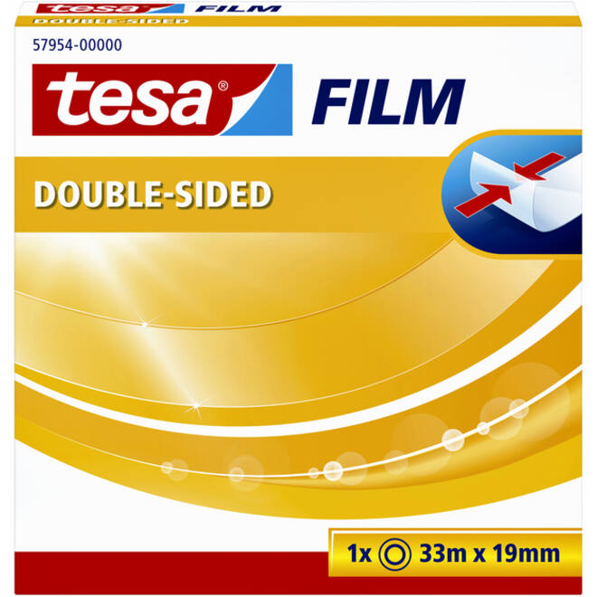 Dubbelzijdig plakband tesafilm® 33mx19mm transparant