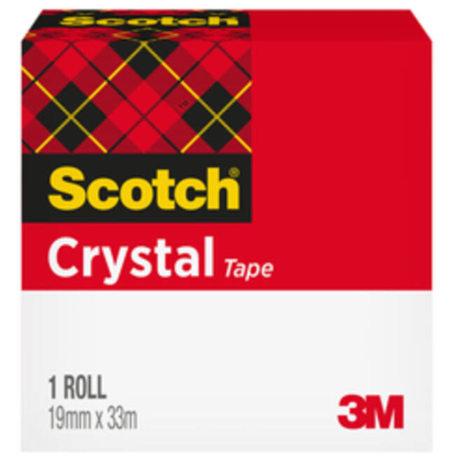 Plakband Scotch Crystal 600 19mmx33m transparant