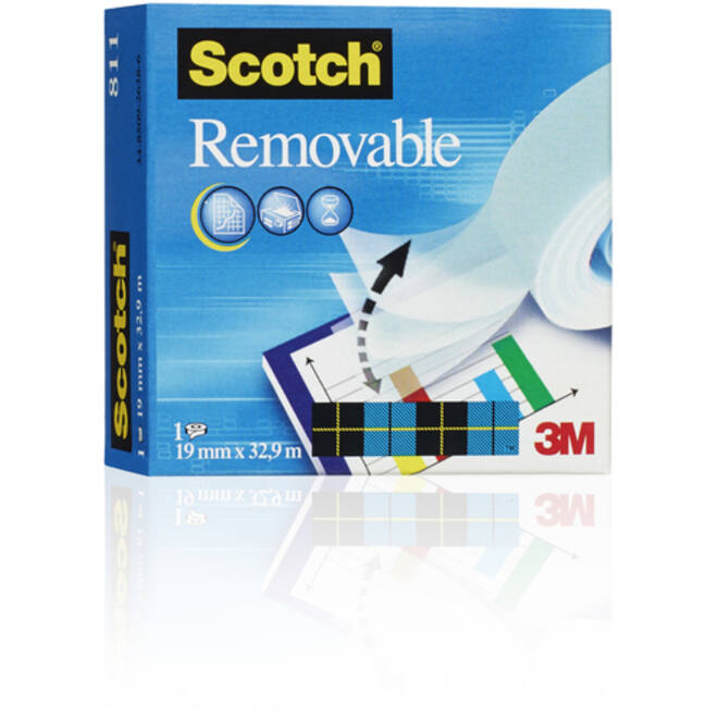 Plakband Scotch Magic 811 19mmx33m onzichtbaar verwijderbaar mat