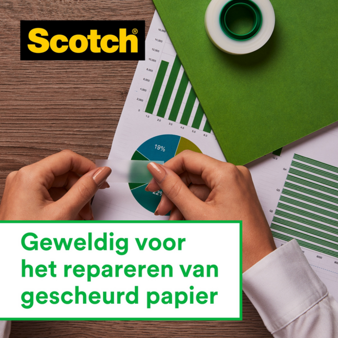 Plakband Scotch Magic 810 19mmx33m onzichtbaar mat 12+2 gratis