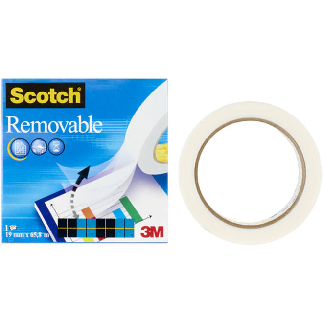 Plakband Scotch 811 19mmx66m onzichtbaar verwijderbaar mat