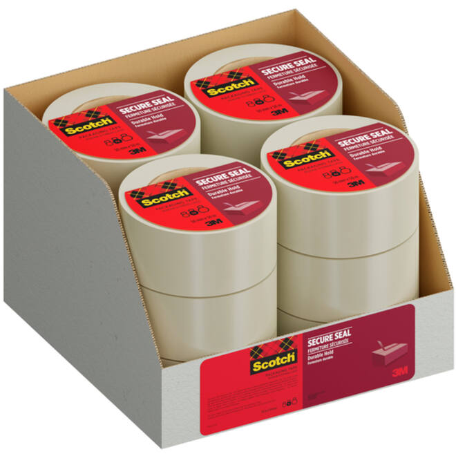 Verpakkingstape Scotch Secure Seal 50mmx50m transparant