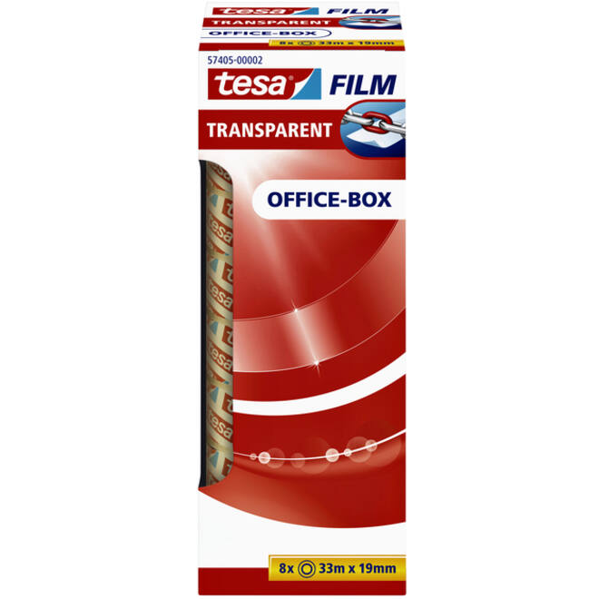 Plakband tesafilm® 33mx19mm transparant 8 rollen
