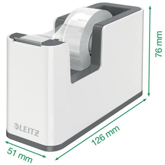 Plakbandhouder Leitz WOW wit/grijs