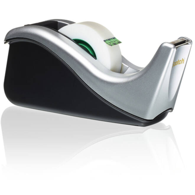 Plakbandhouder Scotch C60 zilver + 1rol magic tape 19mmx33m
