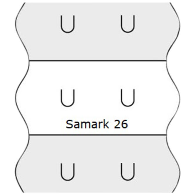 Prijsetiket 12x26mm Sato Samark afneembaar wit