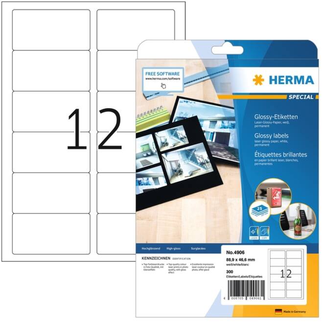 Etiket HERMA 4609 52.5x21.2mm premium wit 11200stuks