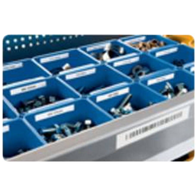 Labeltape Dymo LabelManager D1 polyester 12mm duurzaam zwart op wit