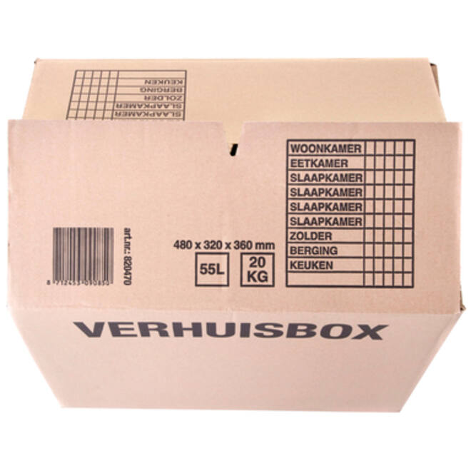 Verhuisdoos IEZZY 480x320x360mm bruin 25 stuks 3mm