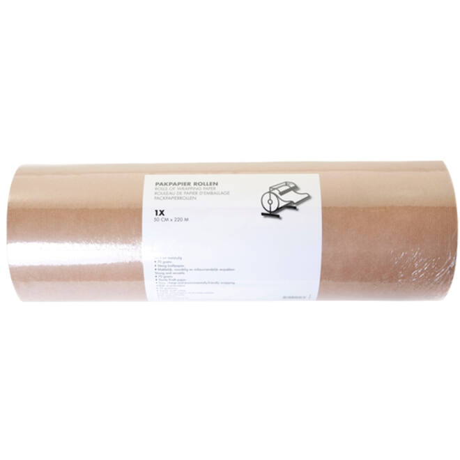 Inpakpapier IEZZY 70gram 50cmx220m kraft bruin