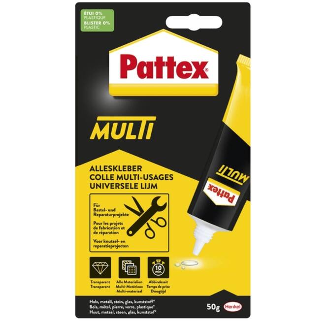 Alleslijm Pattex Multi tube 50gram op blister