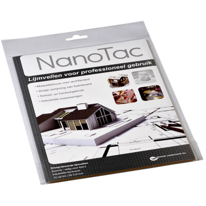 Lijmvel NanoTac professional A4 folie set à 10 vel
