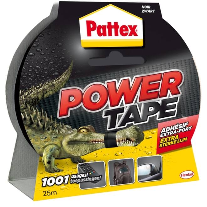Plakband Pattex Power Tape 50mmx25m zwart