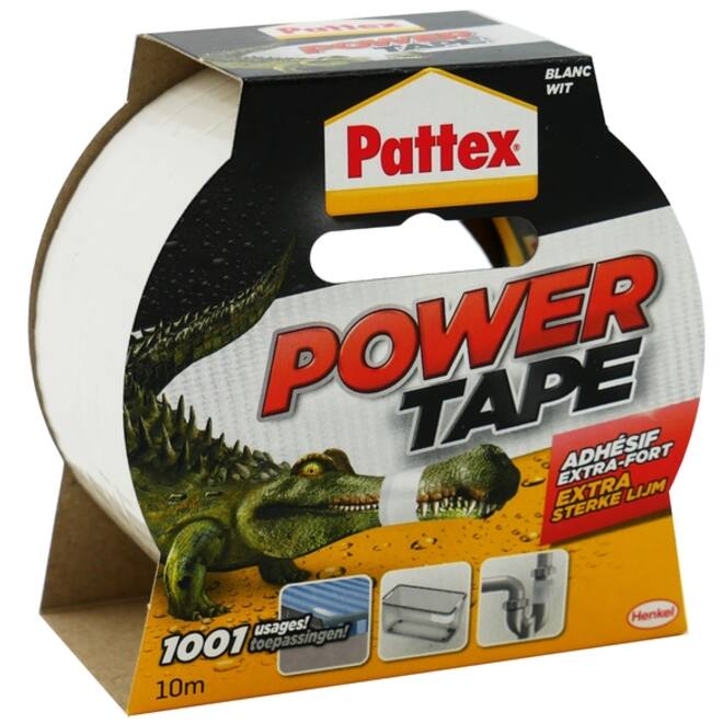 Plakband Pattex Power Tape 50mmx10m wit