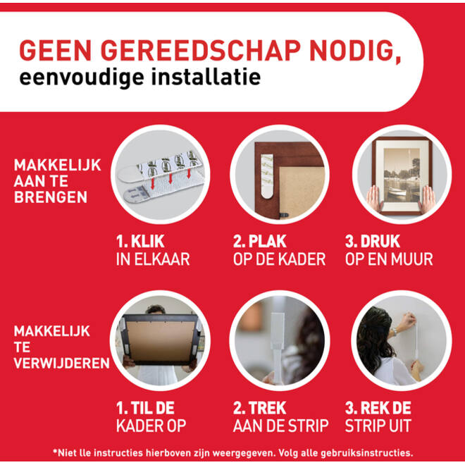 Bevestigingsstrip Command middelgroot klik vast 5,4kg zwart
