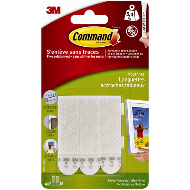 Bevestigingsstrip Command middelgroot klik vast 5,4kg wit