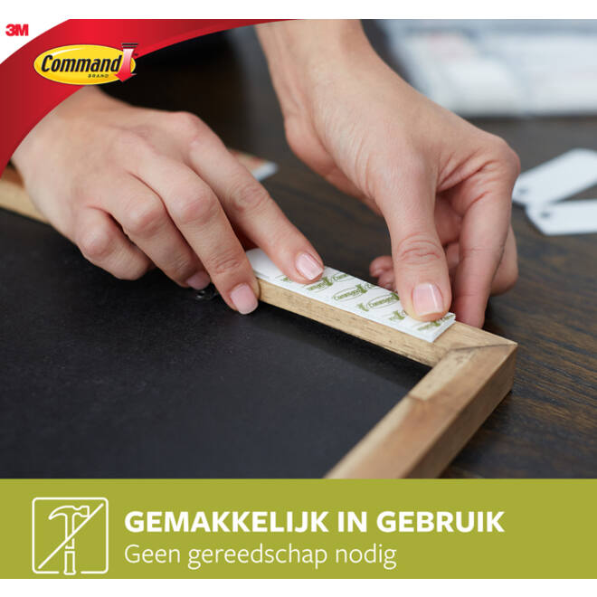Bevestigingsstrip Command klik vast klein 1,8kg wit