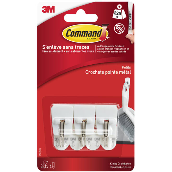 Draadhaak Command incl bevestigingsstrip 3 stuks