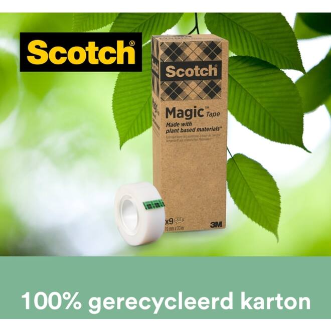Plakband Scotch Magic 900 19mmx33m onzichtbaar mat