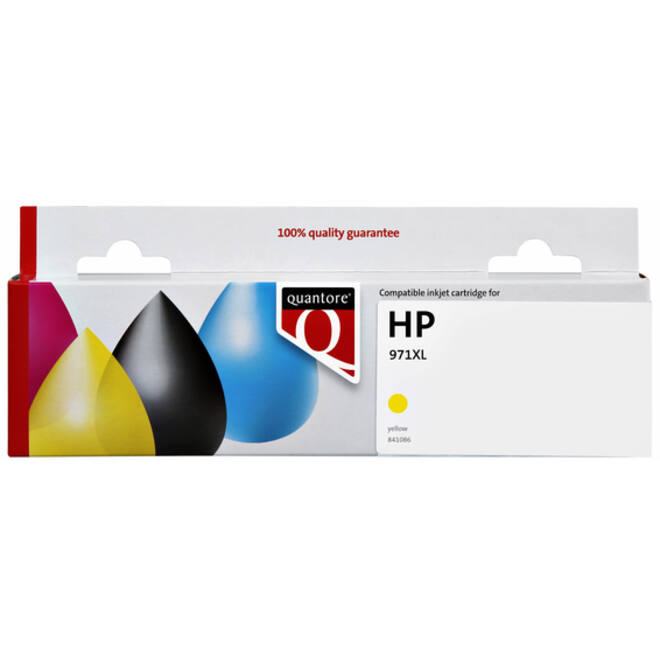 Inktcartridge Quantore alternatief tbv HP CN628AE 971XL geel HC