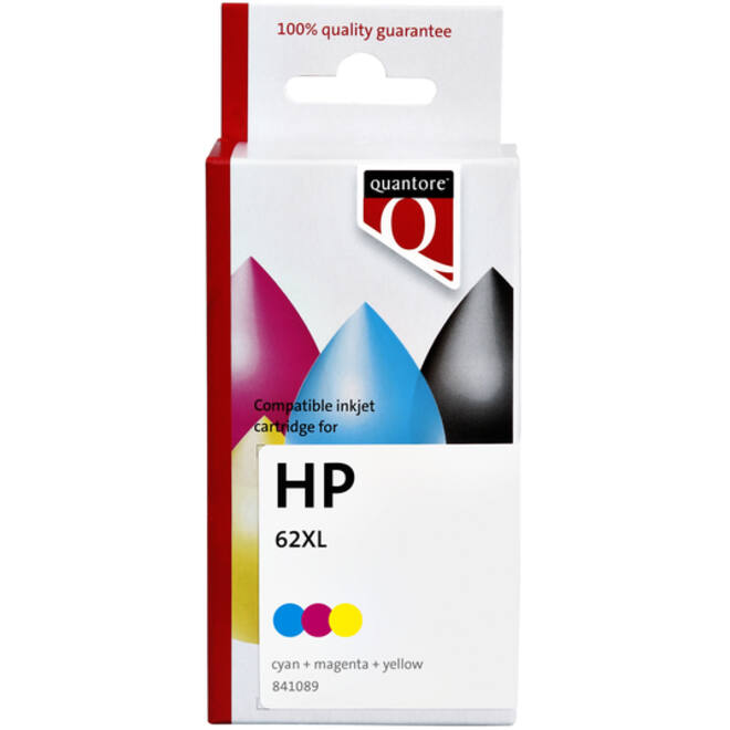 Inktcartridge Quantore alternatief tbv HP C2P07AE 62XL kleur
