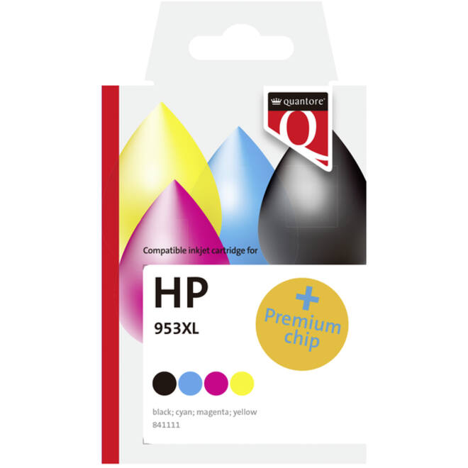 Inktcartridge Quantore alternatief tbv HP 3HZ52AE 953XL zwart 3 kleuren HC