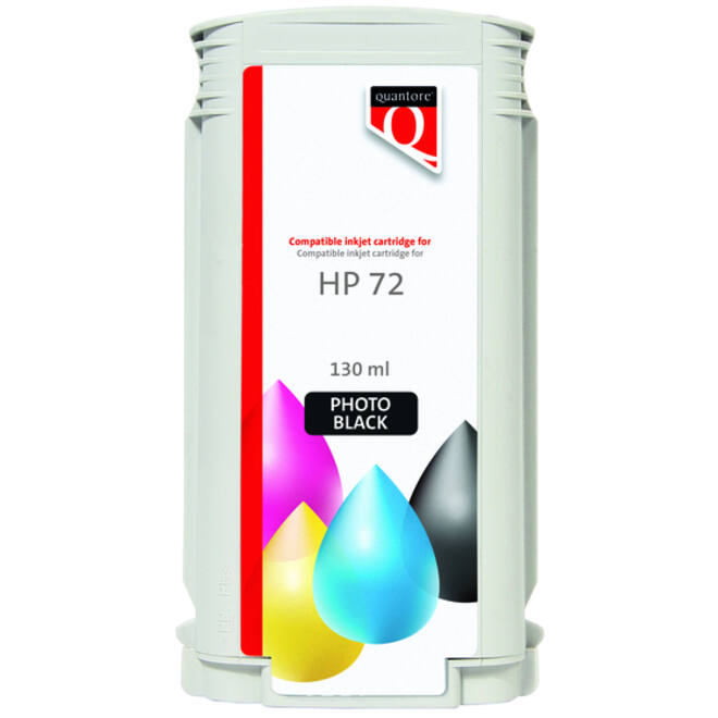 Inktcartridge Quantore alternatief tbv HP 72 C9370A foto zwart