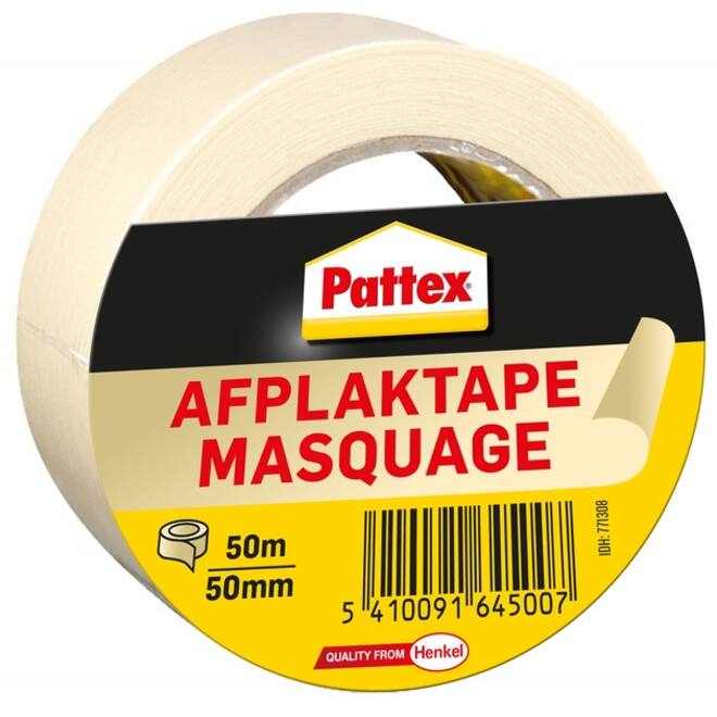 Afplaktape Pattex 50mmx50m creme