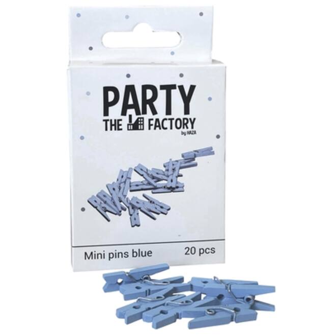 Knijpers Haza mini blauw zak à 20 stuks