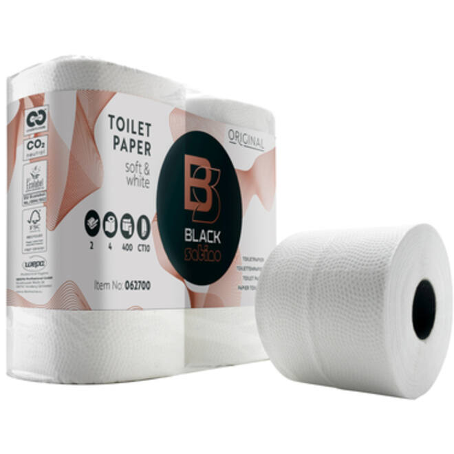 Toiletpapier BlackSatino Original CT10 2-laags 400vel wit 062700