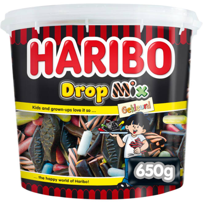Drop Haribo mix gekleurd 650 gram