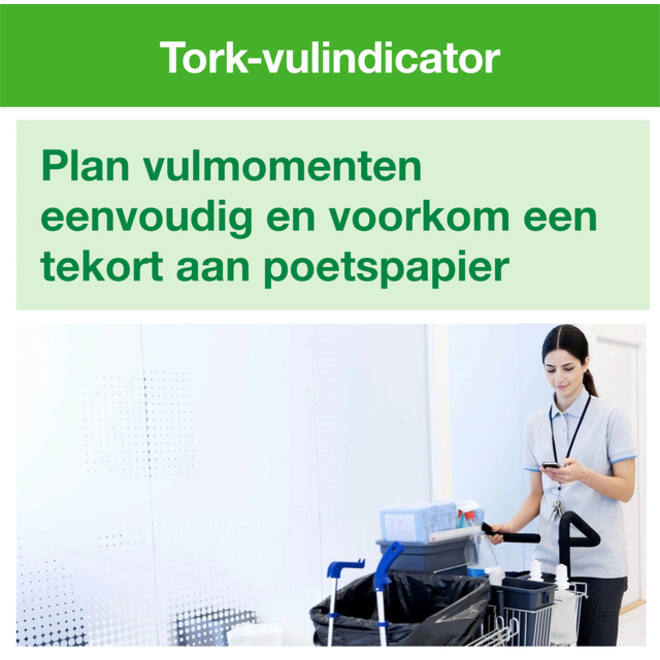 Poetspapier Tork Wiping mini rol M1 1 laags centerfeed wit 100130