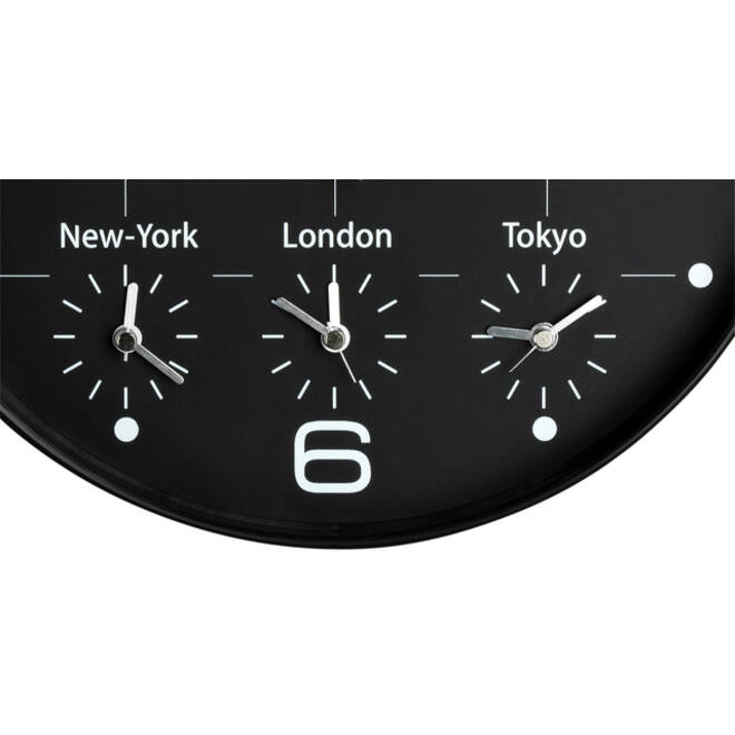 Wandklok Unilux On Time Ø 30.5cm zwart/wit