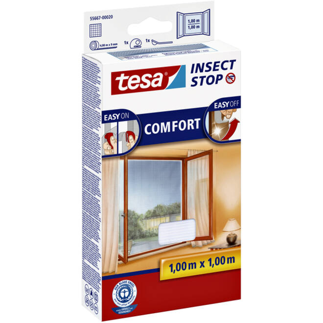 Insectenhor tesa® Insect Stop COMFORT raam 1x1m wit
