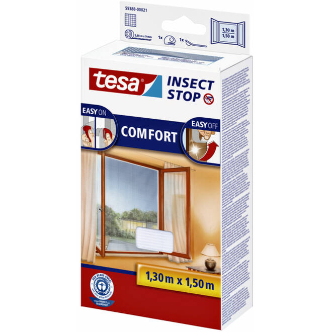 Insectenhor tesa® Insect Stop COMFORT raam 1,3x1,5m wit