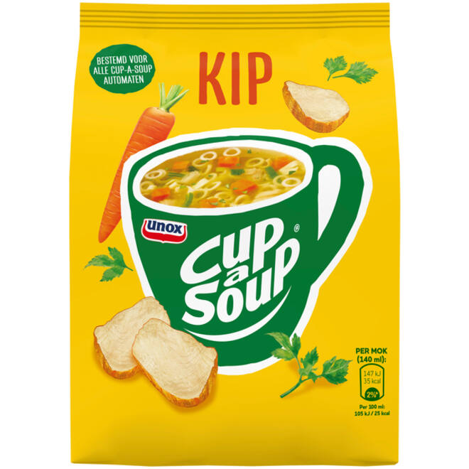 Cup-a-Soup Unox machinezak kip 140ml