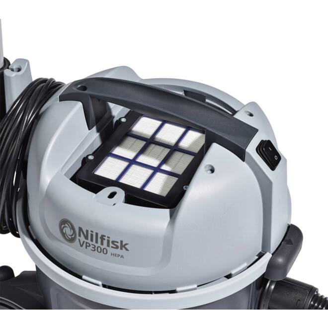 Stofzuiger Nilfisk VP300 EU1 15m kabel two speed 215-110W 220-150mbar 10L