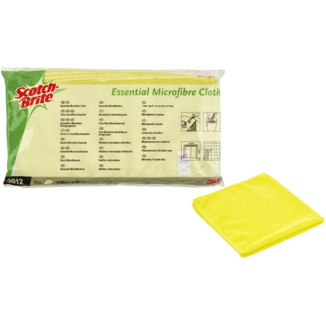 Microvezeldoek Scotch-Brite Essential 360x360mm geel