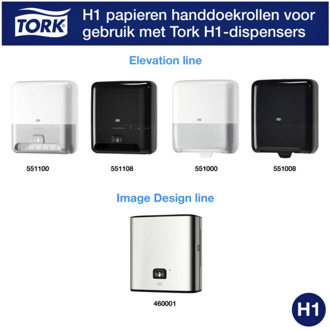 Handdoekrol Tork Matic H1 advanced 2-laags scheurbestendig 150m wit 290067