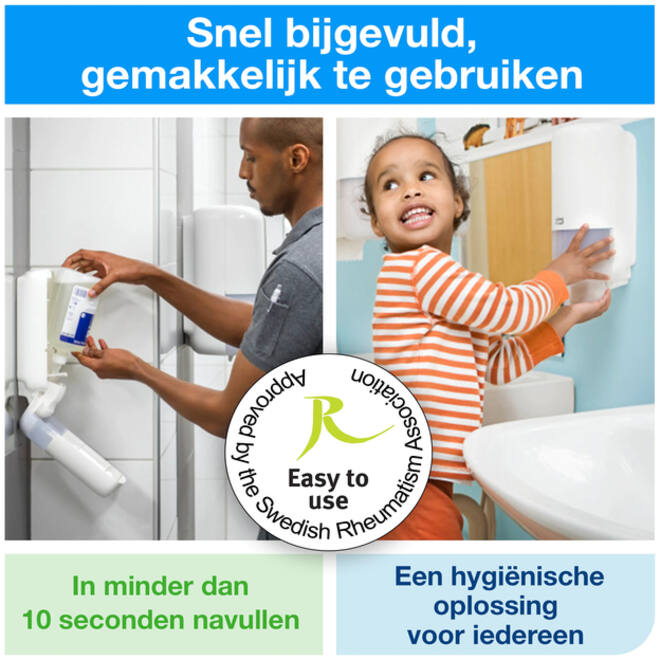 Handzeep Tork S1 Premium vloeibaar ongeparfumeerd 1000ml 420810