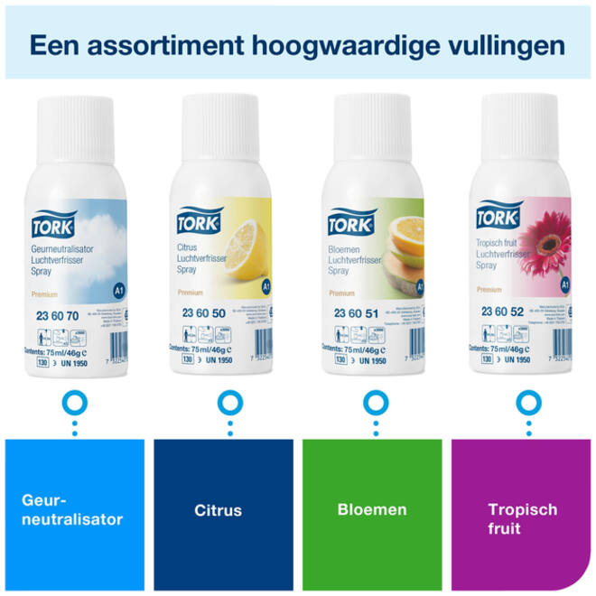 Luchtverfrisserdispenser Tork A1 Elevation wit 562000