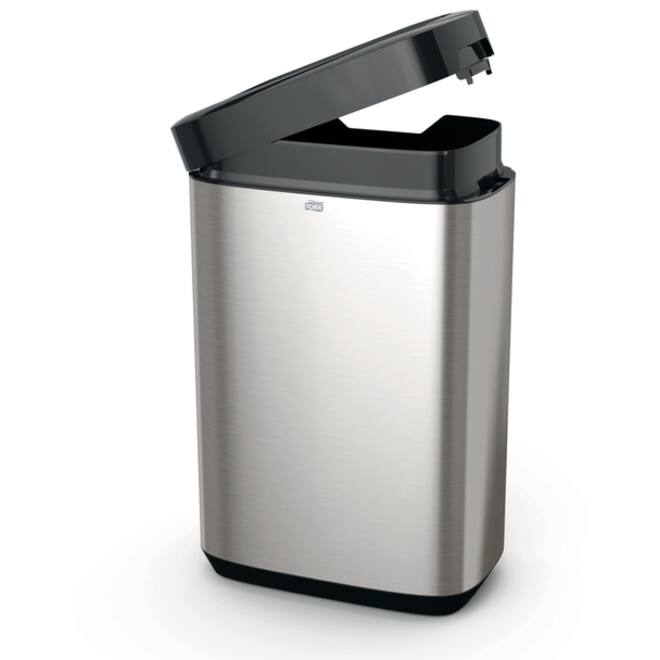 Afvalbak Tork Image lijn B1 50 liter hoge capaciteit rvs/zwart 460011