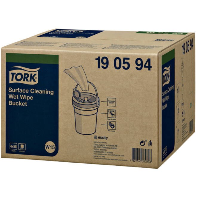 Reinigingsdoekjes Tork Surface W15 sterke textuur wit 190594